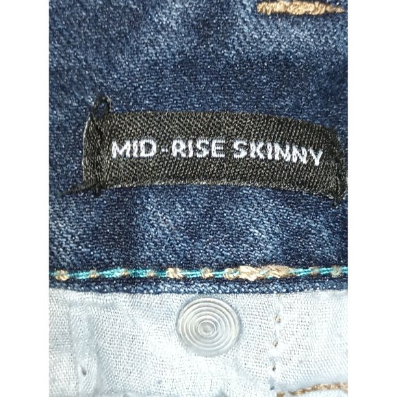 Rue21 Jeans Womens Size 11 / 12 Mid-Rise Skinny Blue Denim - Picture 8 of 10